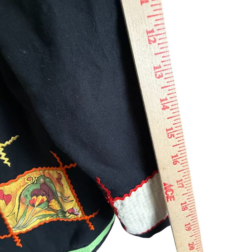 Vtg Allure Embroidered Patch Work Button Front Ja… - image 8